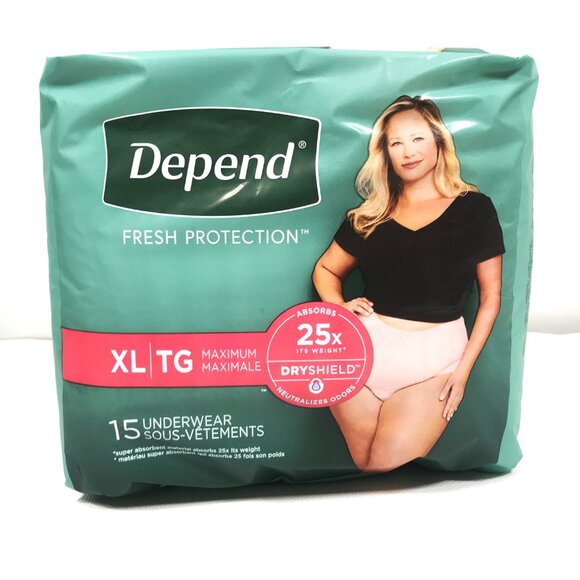 Depend Women's Disposable Underwear XL 30 Count - Picture 4 of 9